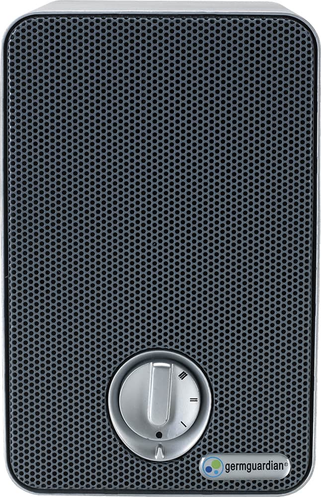 Front. GermGuardian - 3-in-1 True HEPA  Air Purifier - Black.
