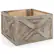 Front. Costway - Wooden Tree Collar Box Farmhouse Christmas Tree Skirt Cover 30.5 x 22.5 in Grey - Grey.