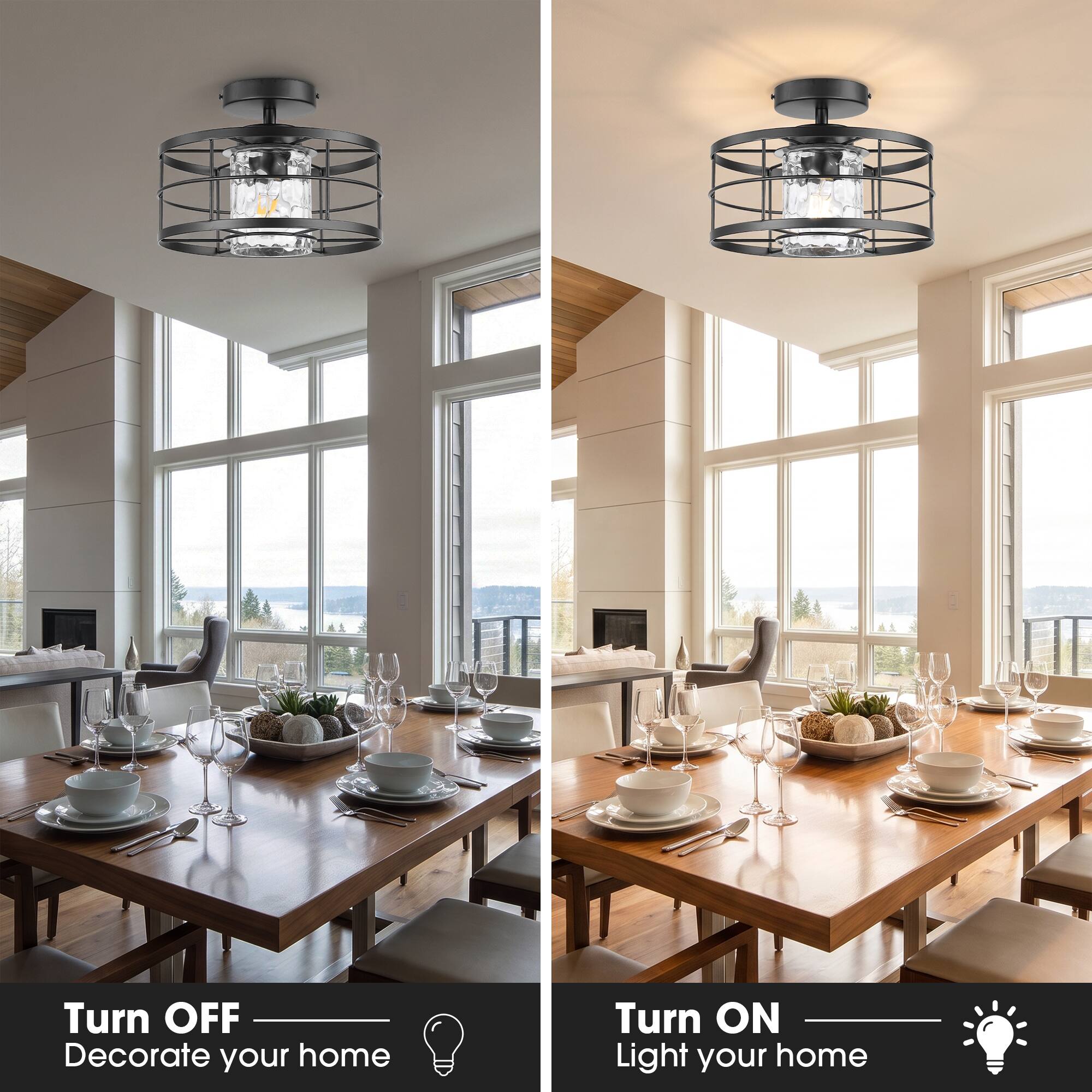Turn OFF  
Decorate your home

Turn ON  
Light your home