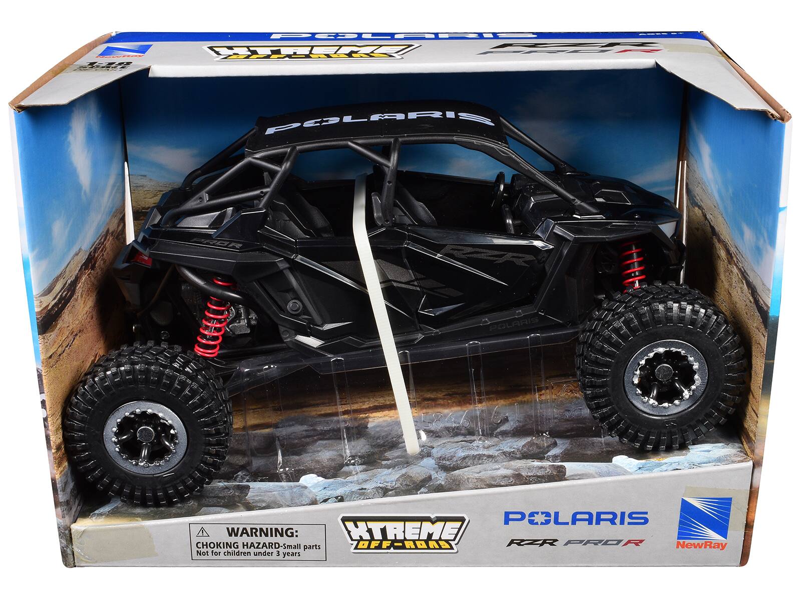POLARIS  
XTREME  
OFF-ROAD  
RZR PRO R  
NewRay  

WARNING:  
CHOKING HAZARD - Small parts  
Not for children under 3 years