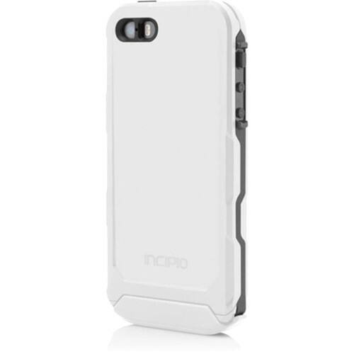 Front. Incipio - IPH1157 Atlas ID WaterProof Rugged Case For Apple® iPhone® 5 5s - Light Gray, White.