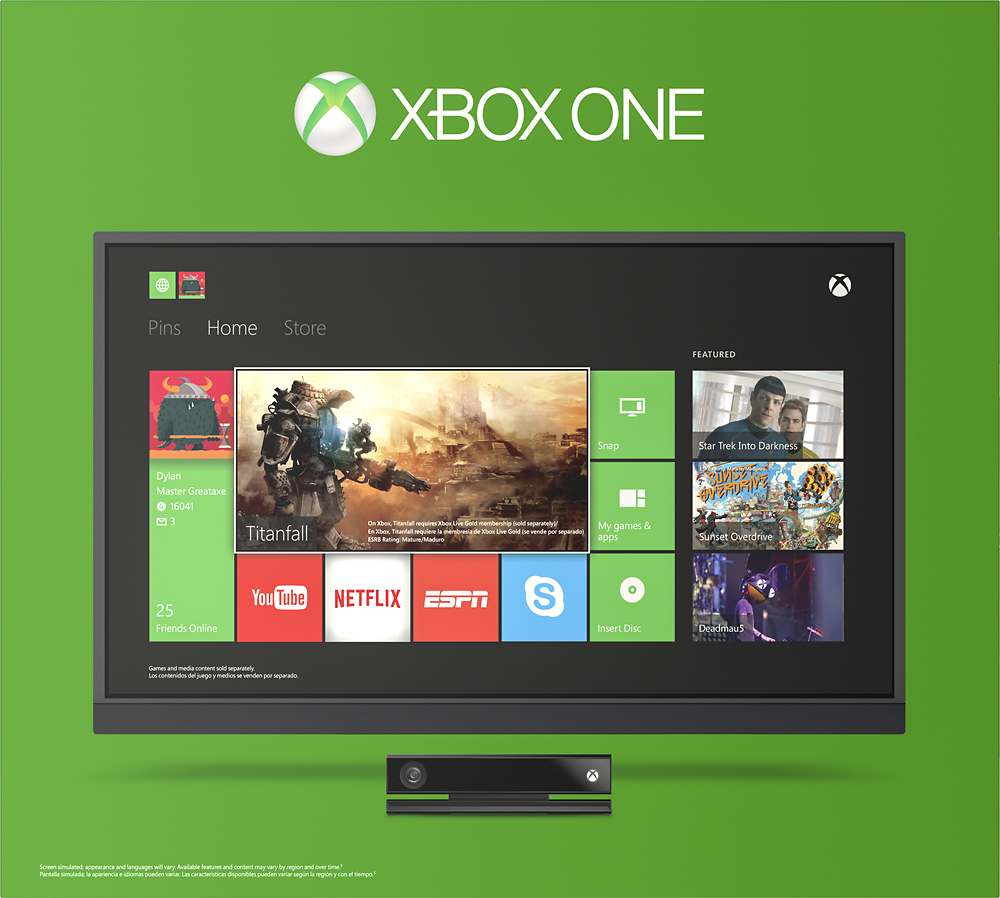 Best Buy: Microsoft Xbox One with Kinect Bundle Black 7UV-00239