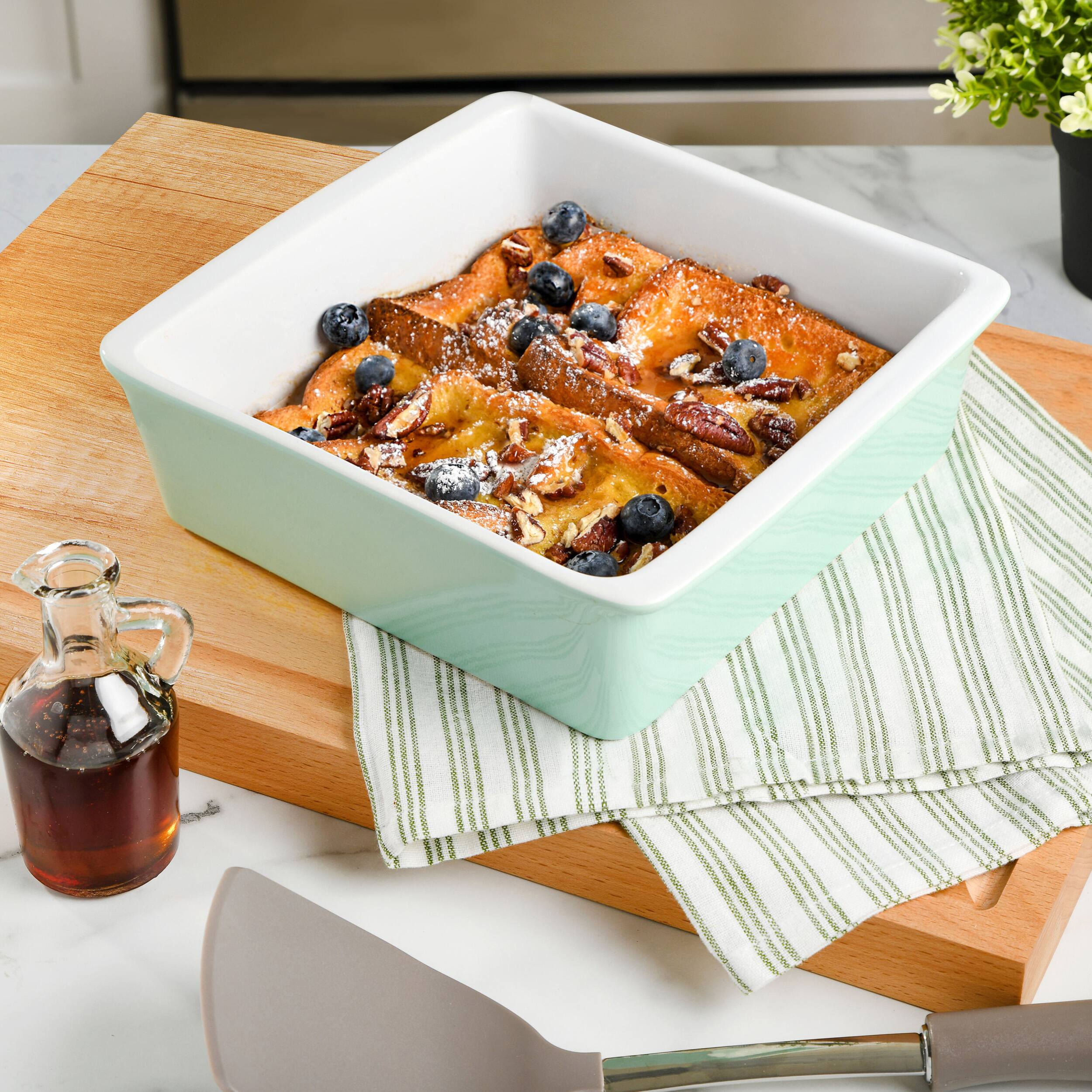 Alt View 3. Martha Stewart - Martha Stewart 8.25 Inch x 8 Inch Stoneware Baker in Mint - Mint.