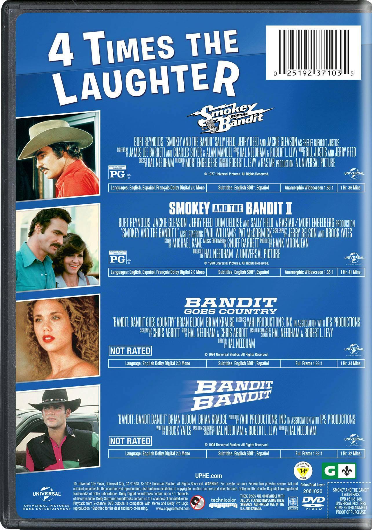 Angle. Smokey and the Bandit: 4-movie collection (DVD Set) [DVD].