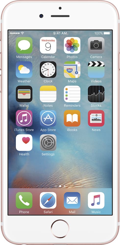 Front. Apple - Geek Squad Refurbished iPhone 6s 64GB - Gold.