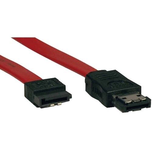 Front Standard. Tripp Lite - SATA to eSATA Transition (Straight) Cable - Red.