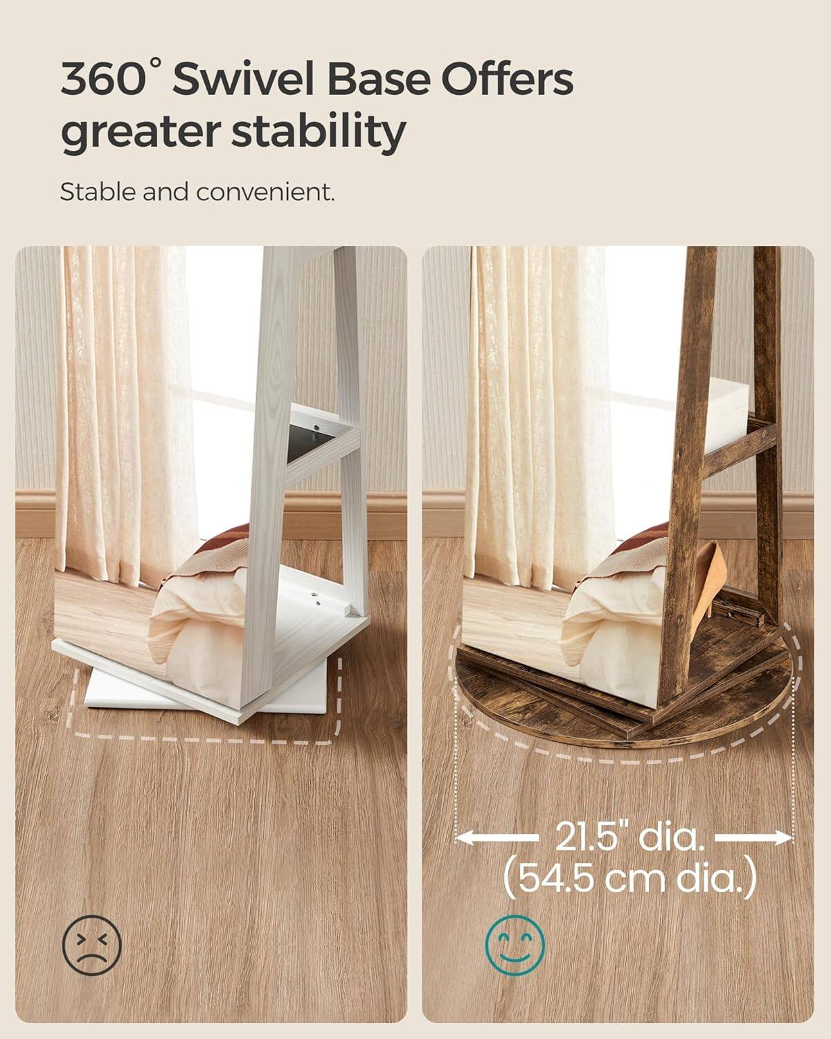 360° Swivel Base Offers greater stability  
Stable and convenient.  
21.5" dia. (54.5 cm dia.)