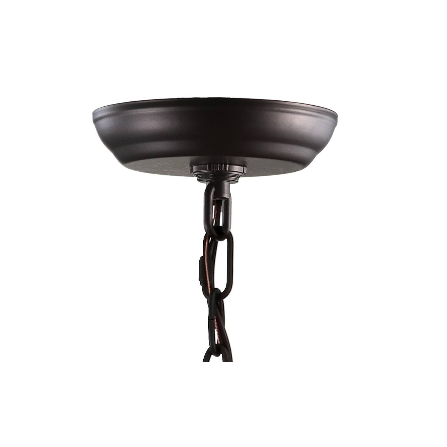 Alt View 5. Jonathan Y - Ruth 11" 4-light Traditional Classic Lantern Metal/Glass LED Pendant, Oil Rubbed Bronze - Oil Rubbed Bronze / Clear.