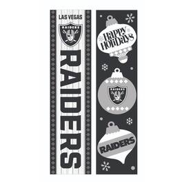 Evergreen Enterprises - Las Vegas Raiders 47" Double Sided Christmas Leaner Fan Sign - Multicolor