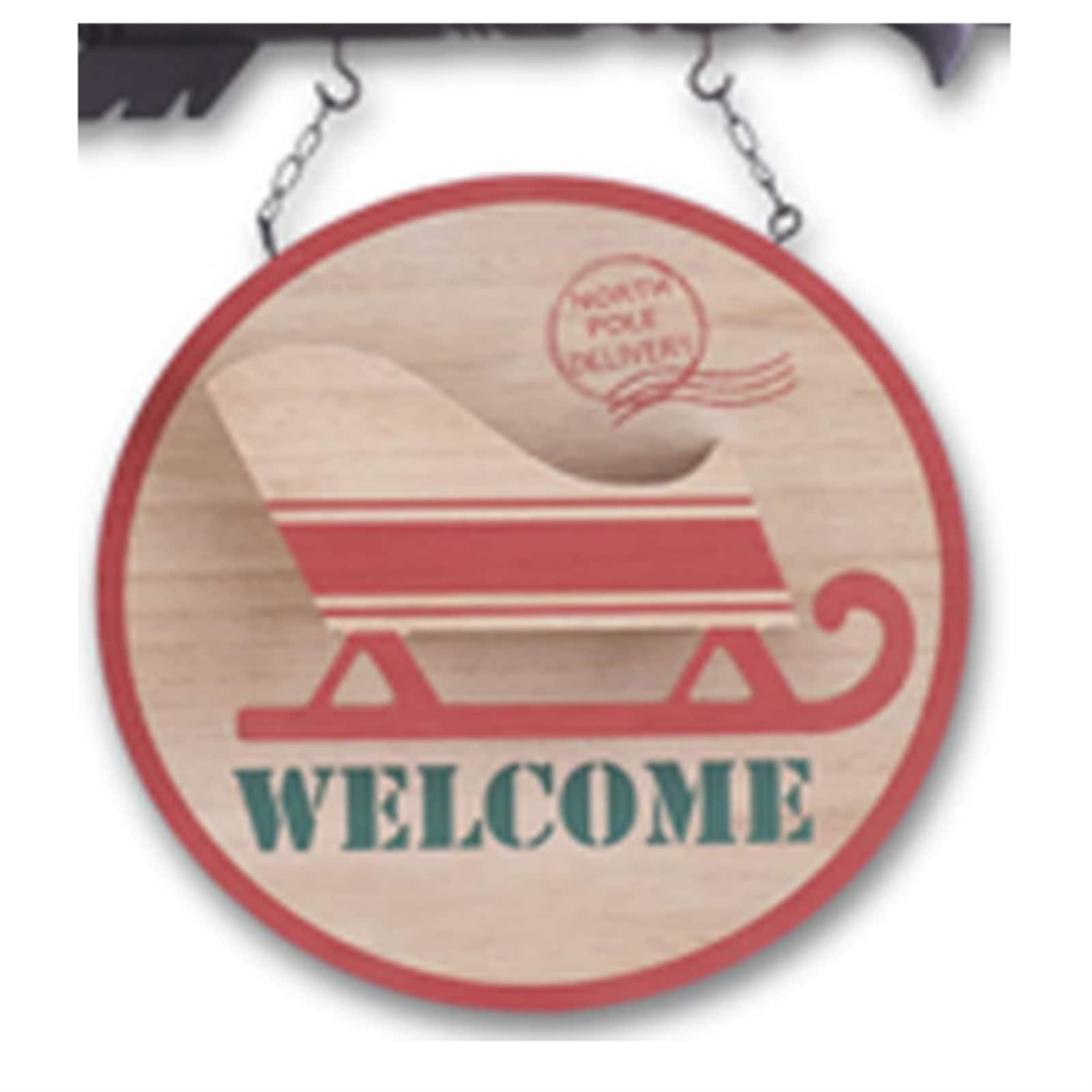 K&K Interiors - North Pole Delivery Sled Welcome Christmas Arrow Replacement Sign 13 inch - Arrow Sold Separately - Brown price history on PriceWatchPro