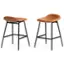Angle. Simpli Home - Dafney Counter Height Stool (Set of 2) - Camel Brown.