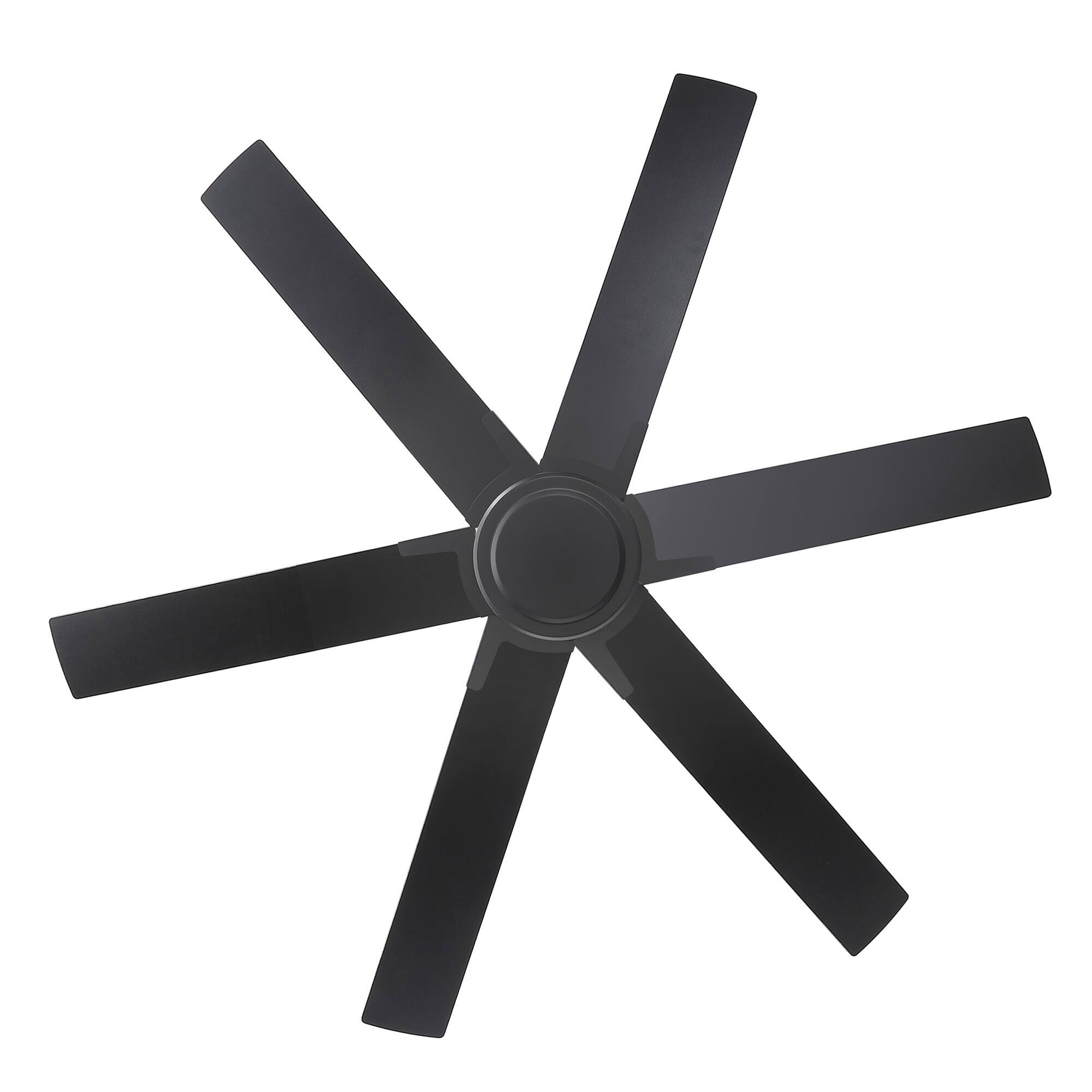 Alt View 9. Breezary - 60-Inch Modern Versatile Ceiling Fan with 6 Plywood Blades, DC Motor, 6-Speed Remote, Timer, Downrod Mount - 60-Inch Black and Walnut.