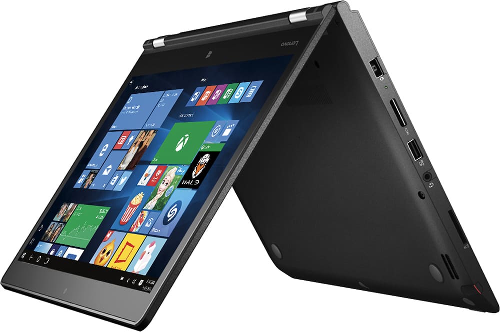 Front. Lenovo - Thinkpad 2-in-1 14" Touch-Screen Laptop - Intel Core i5 - 8GB Memory - NVIDIA GeForce 940M - 256GB Solid State Drive - Black.