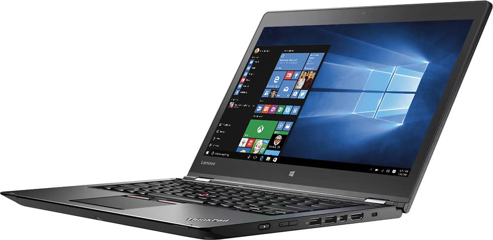 Left. Lenovo - Thinkpad 2-in-1 14" Touch-Screen Laptop - Intel Core i5 - 8GB Memory - NVIDIA GeForce 940M - 256GB Solid State Drive - Black.