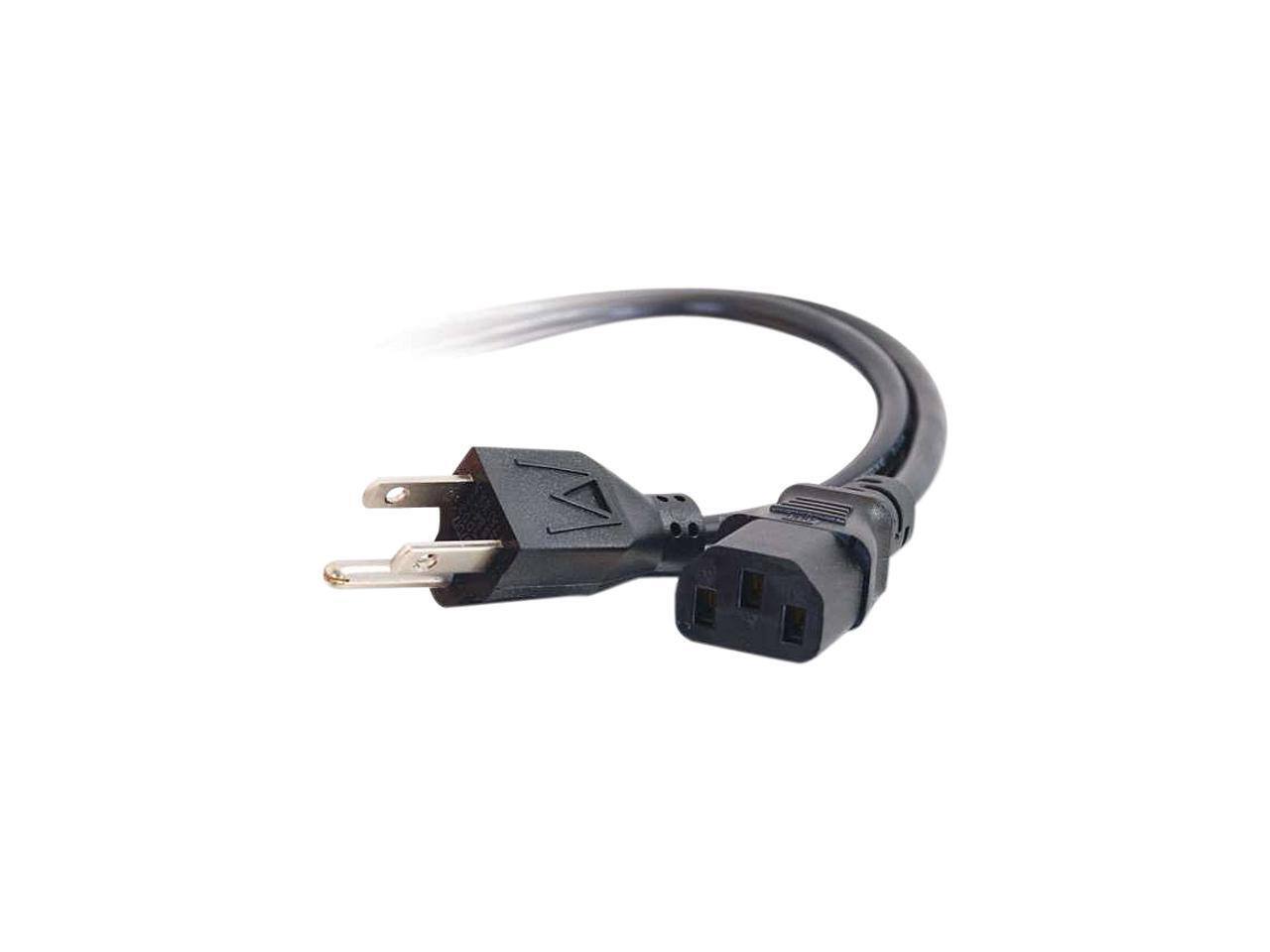 Alt View 1. Cables to Go - C2G 03131 14 AWG Premium Universal Power Cord (NEMA 5-15P to IEC320C13) TAA Compliant, Black (6 Feet, 1.82 Meters).