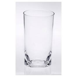 APRILSOUL - Oval Halo Acrylic Glasses Set of 4 Hi Ball Plastic BPA Free Cocktail Drinkware Water Tumblers - White