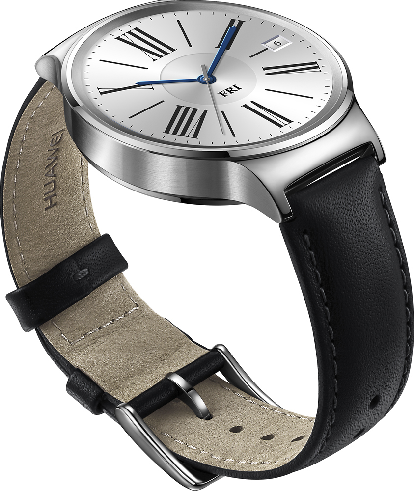 Best Buy: Huawei Smartwatch 42mm Stainless Steel Silver Leather