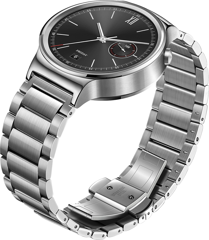 Best Buy: Huawei Smartwatch 42mm Stainless Steel Silver Leather 55020533
