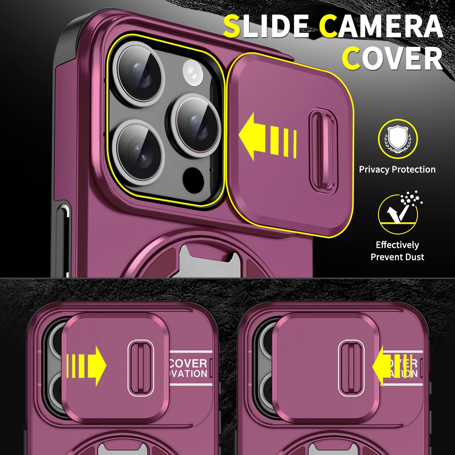 SLIDE CAMERA COVER

Privacy Protection
Effectively Prevent Dust