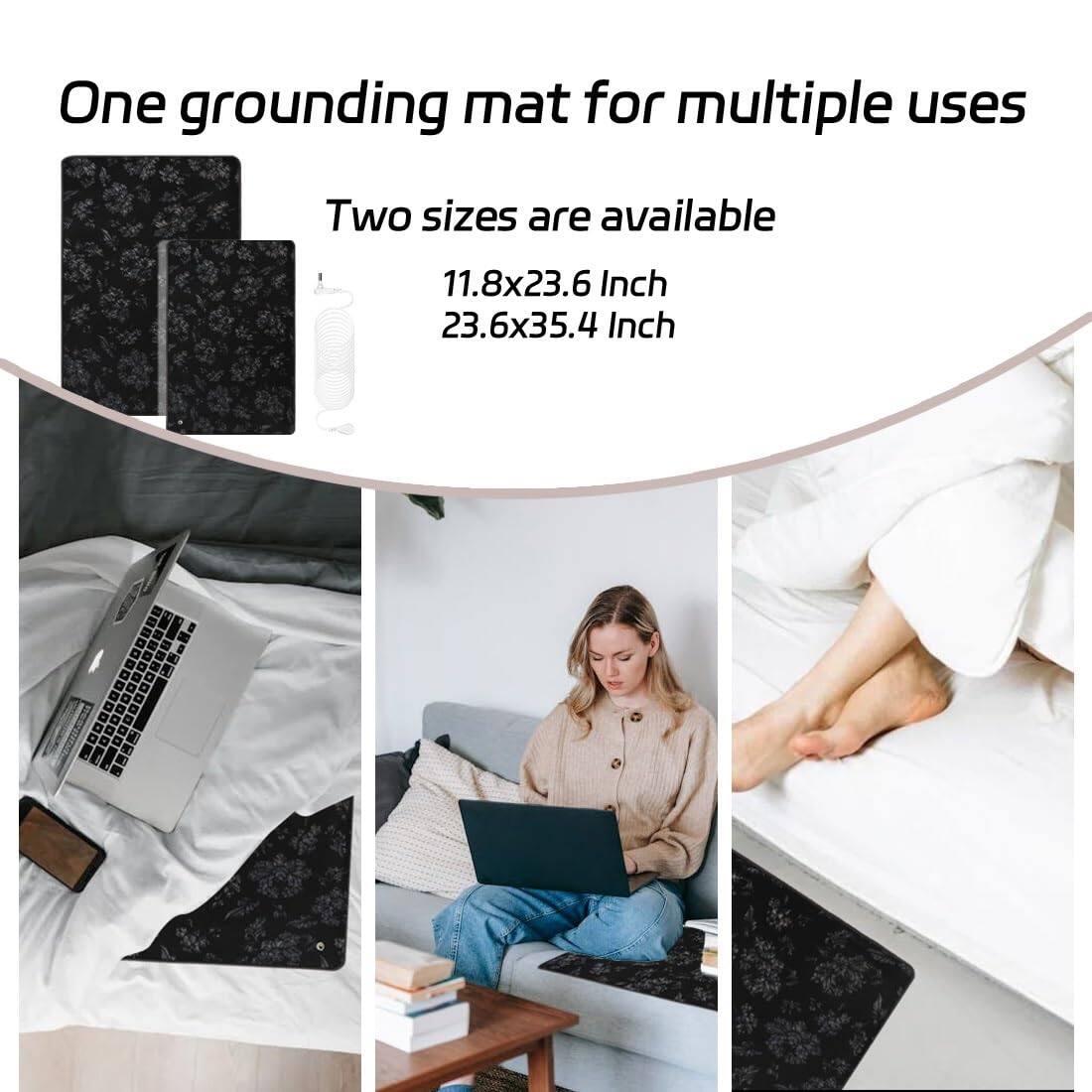 One grounding mat for multiple uses

Two sizes are available
11.8x23.6 Inch
23.6x35.4 Inch
