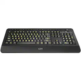 AZIO - Vision Wired Keyboard with Back Lighting - Black