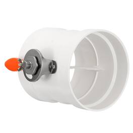 Unique Bargains - 6 Inch HVAC Duct Manual Volume Damper, PVC Adjustment Flame Retardant Airflow Backdraft Damper Control for HVAC System - White