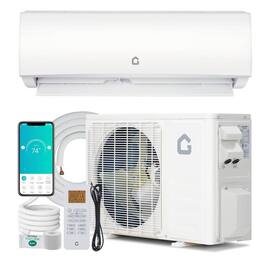 Qeetex - 208-230V 21 SEER2 12000 BTU Mini Split Air Conditioner Heat Pump with Wifi Control, Heat Cool Up to 750 Sq.Ft - White
