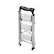 Alt View 5. VEVOR - 3 Step Ladder, Folding Step Stool with Wide Anti-Slip Pedal and Comfort Handgrip, 330 lbs Capacity Portable Aluminum - Silver.