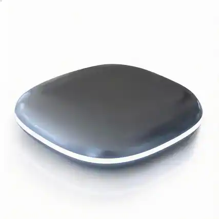 Front. OMOMMD - Led Lighted Travel Makeup Mirror Rechargeable Magnification heavenly - Graphite Grey.