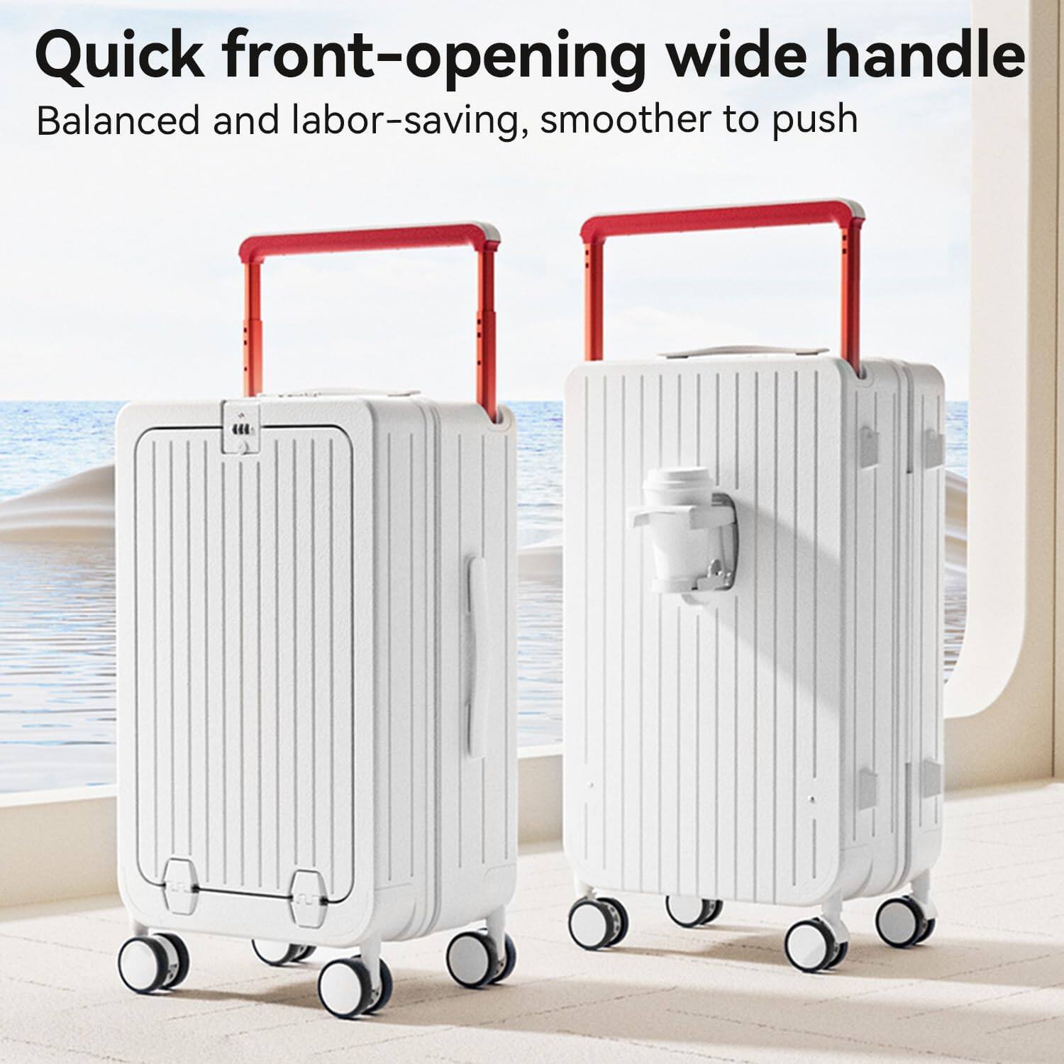 Quick front-opening wide handle  
Balanced and labor-saving, smoother to push