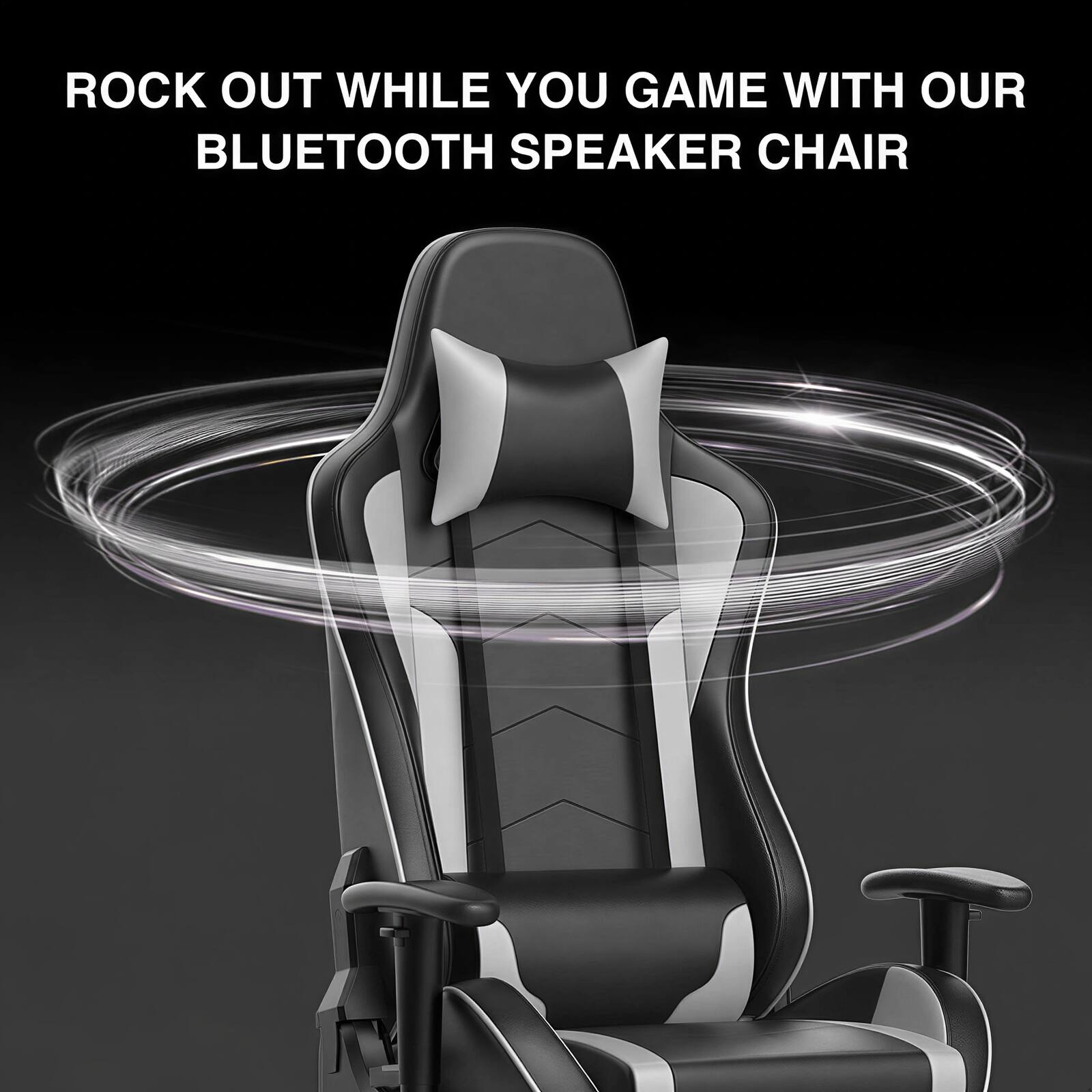 ROCK OUT WHILE YOU GAME WITH OUR BLUETOOTH SPEAKER CHAIR