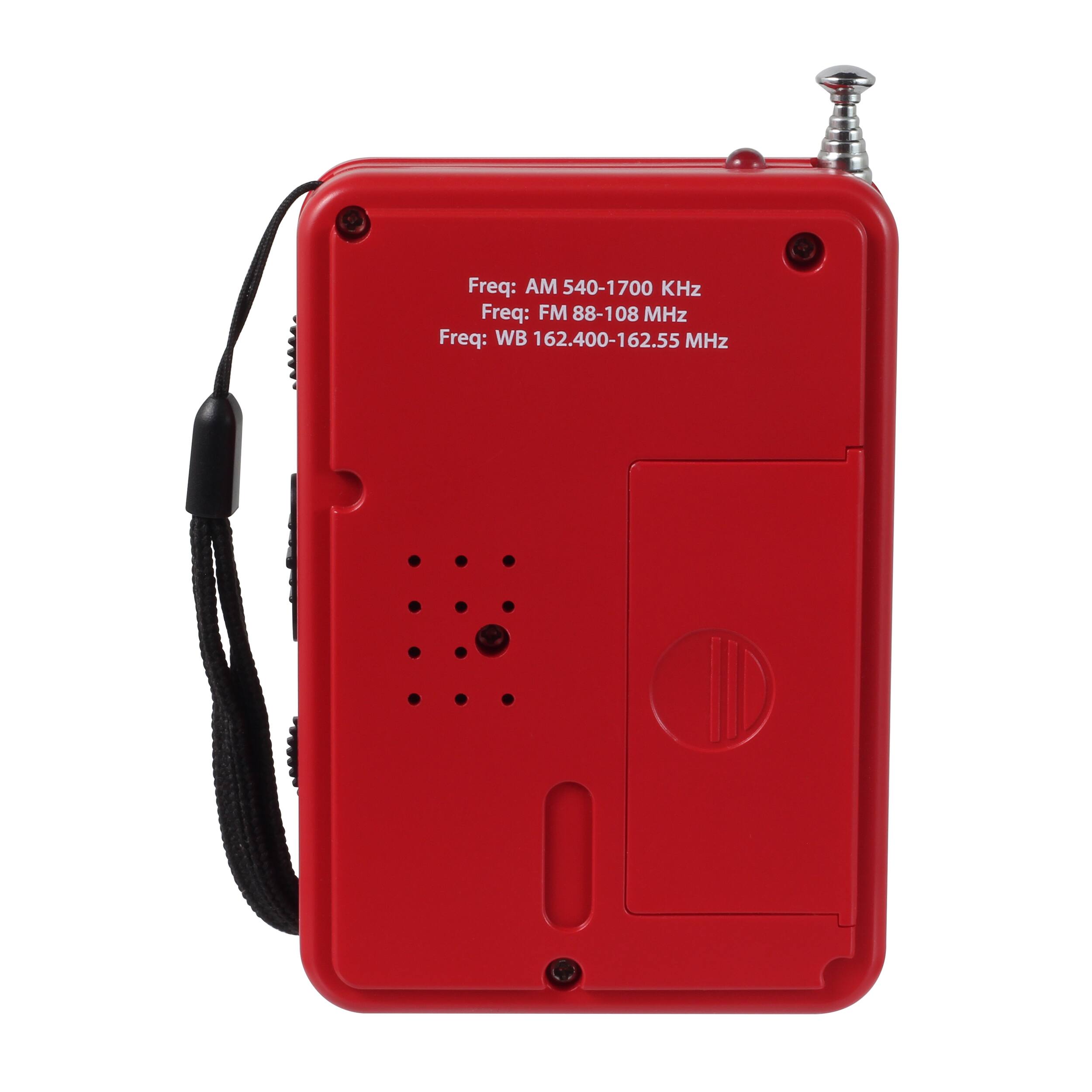 Left. Jensen - AM/FM Weather Band Portable Radio - Black.