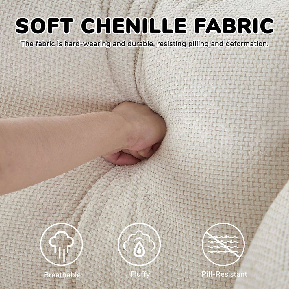 SOFT CHENILLE FABRIC  
The fabric is hard-wearing and durable, resisting pilling and deformation.  

Breathable  
Fluffy  
Pill-Resistant