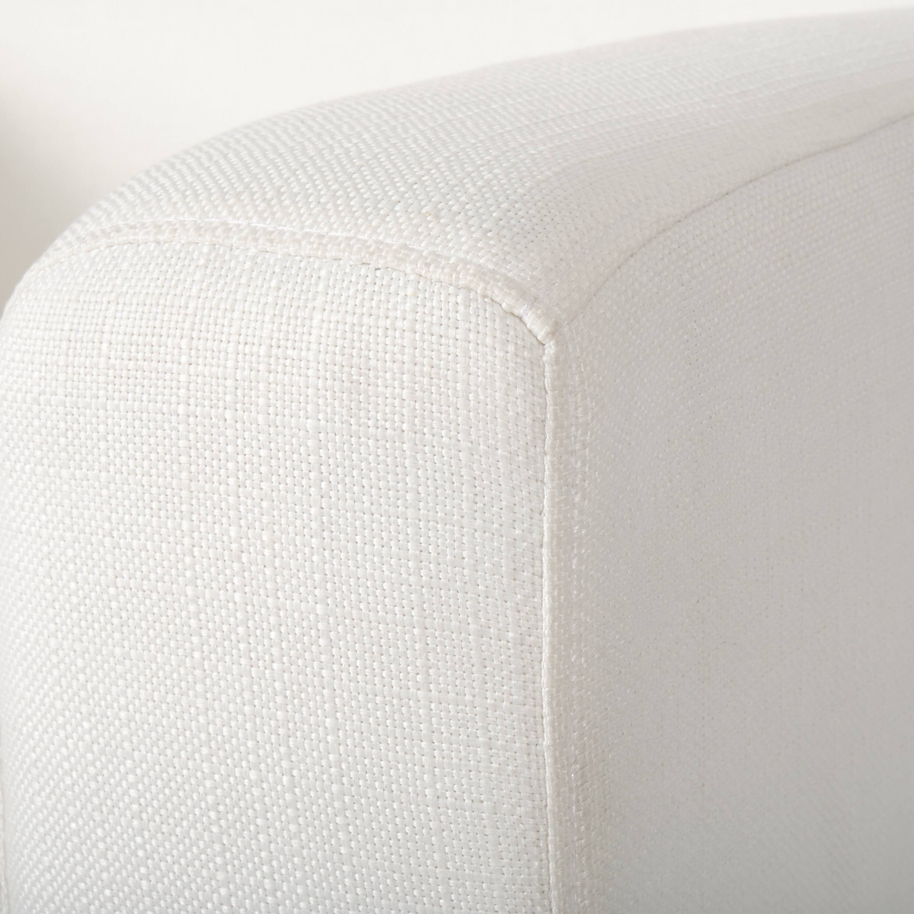 Alt View 8. CorLiving - Wells Basketweave Fabric Upholstered Indoor Pushback Recliner with Wood Legs - Off White.