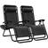 Front. Best Choice Products - Best Choice Products Set of 2 Zero Gravity Lounge Chair Recliners for Patio, Pool w/ Cup Holder Tray - Black - Black.