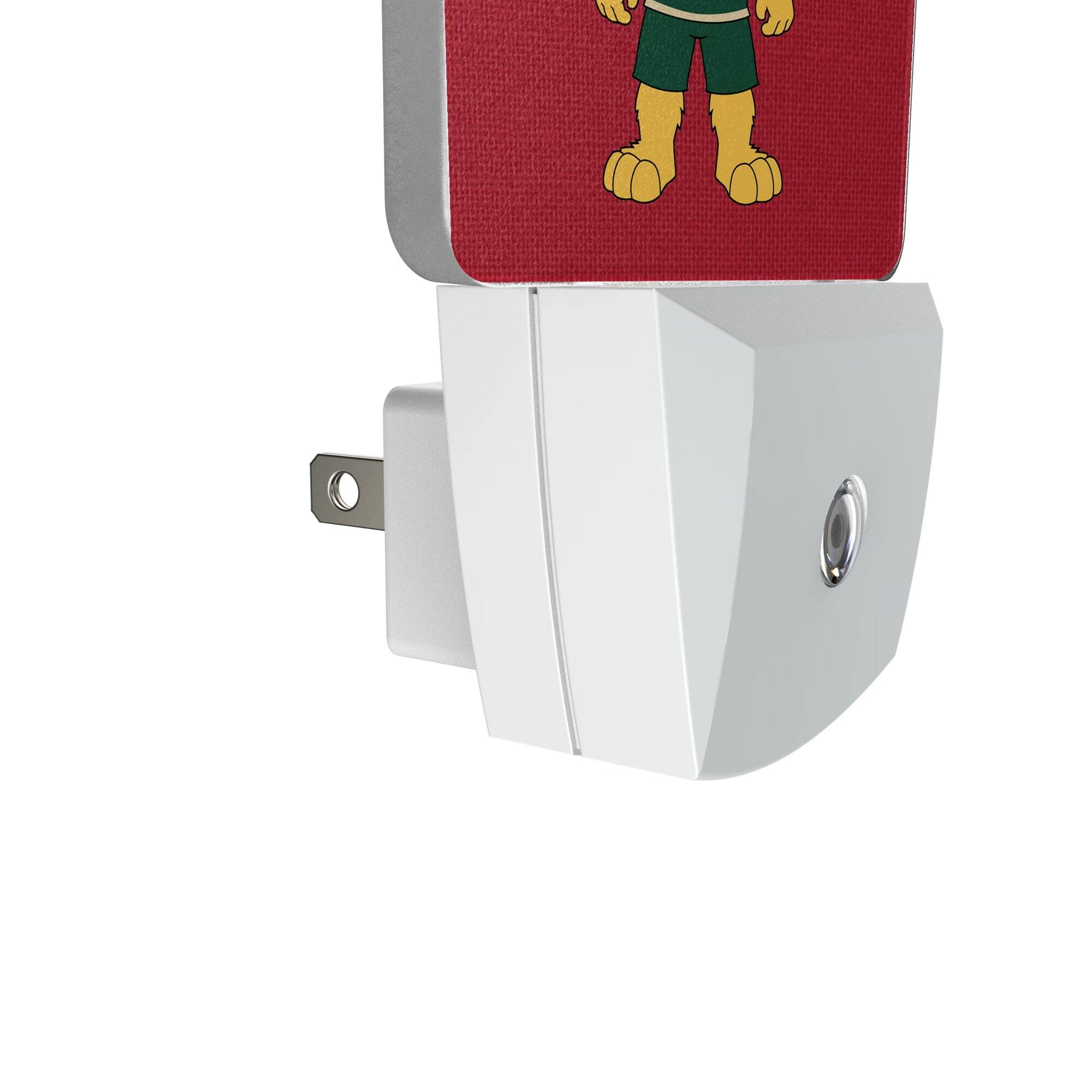 Alt View 2. Keyscaper - Minnesota Wild 2-Pack Solid Design Mascot Nightlight Set - White.