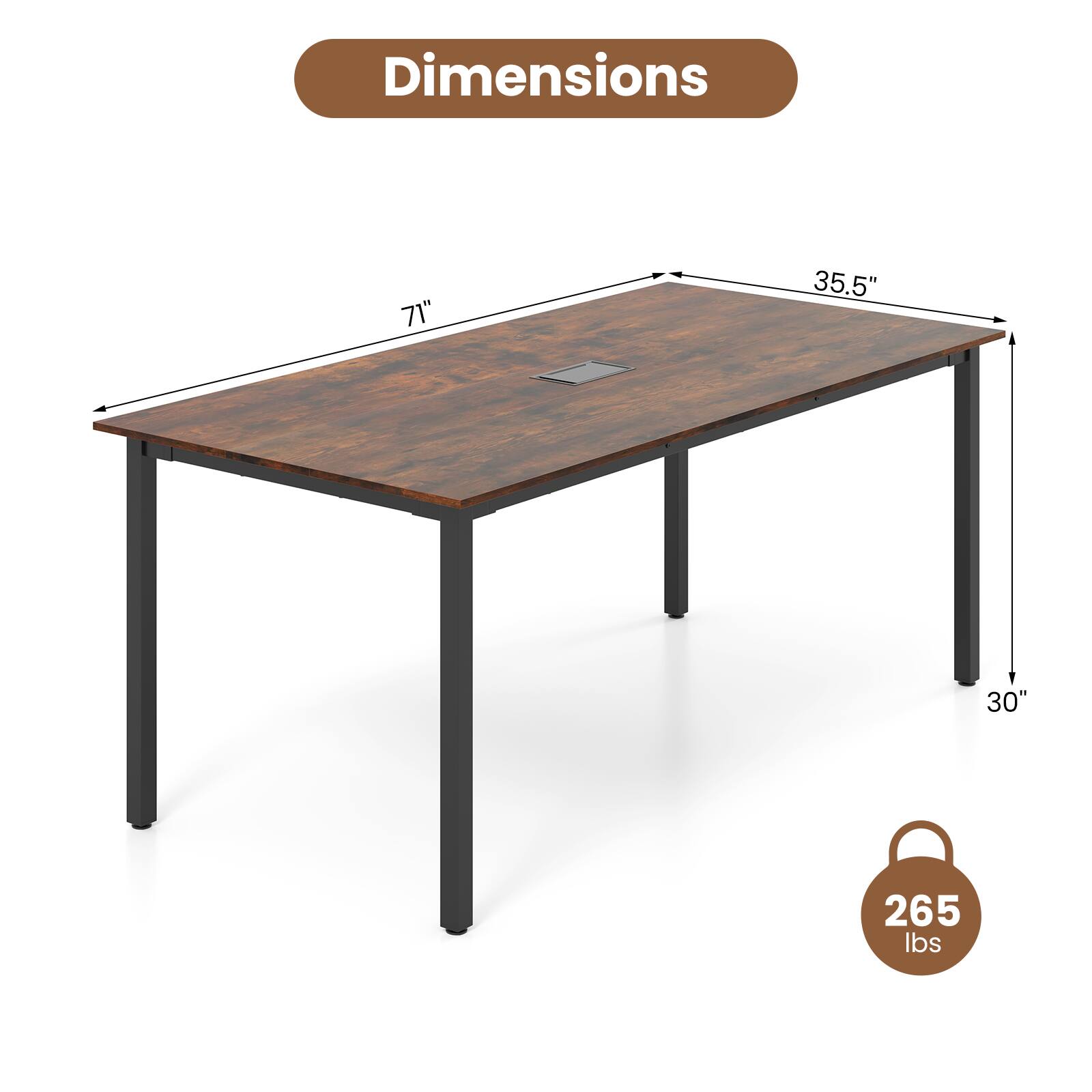 Dimensions: 71" x 35.5" x 30" | 265 lbs