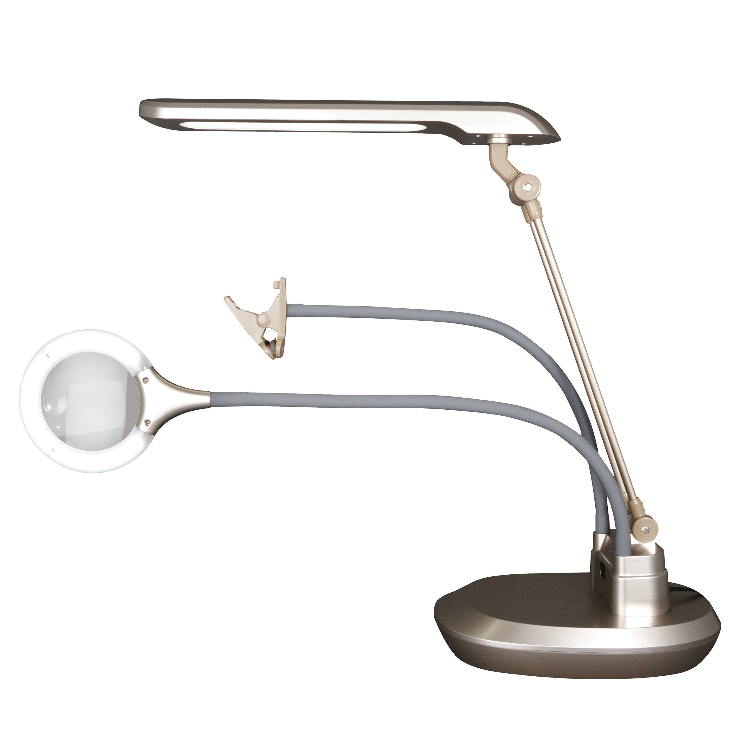 Left. OttLite - Ultimate LED 3-in-1 Creative Station with Magnifier - Champagne.