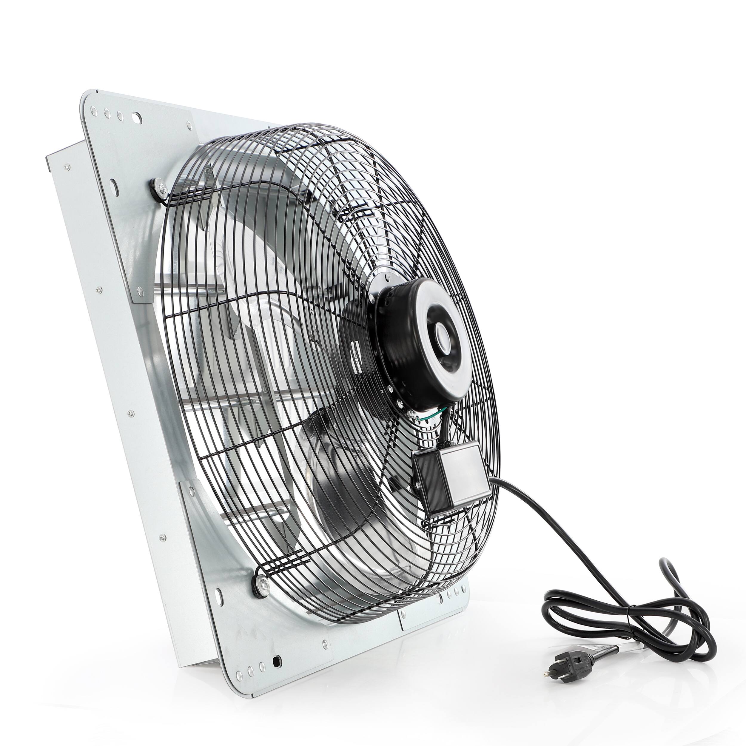 Alt View 2. VieAir - Vie Air 20 Inch Shutter Exhaust Fan with Power Cord - Silver.