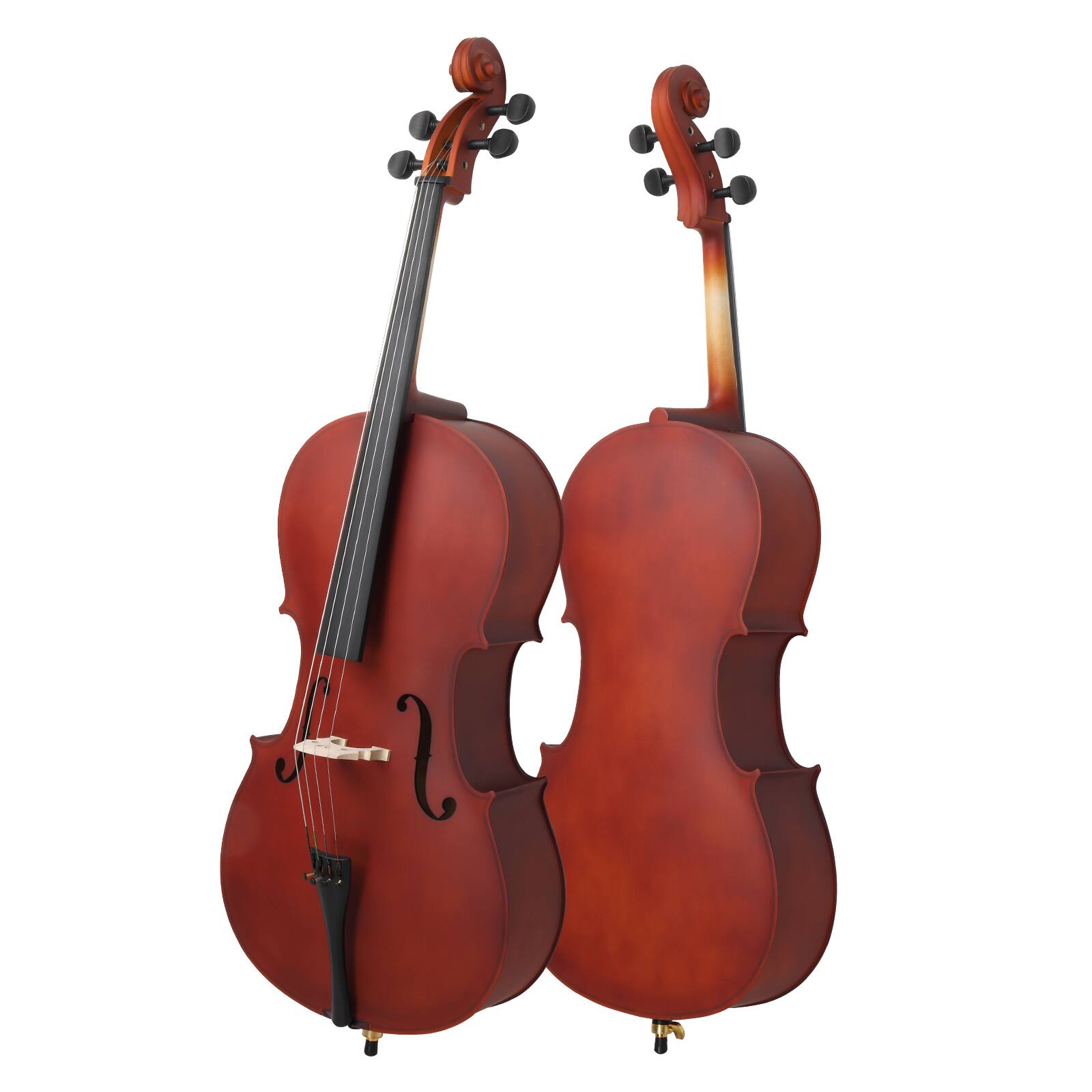 Back. Winado - Full-Size Cello, Beginner Cello 4/4, Acoustic Cello Set with Portable Bag, Bow, Rosin, Bridge, Adults & Kids String.