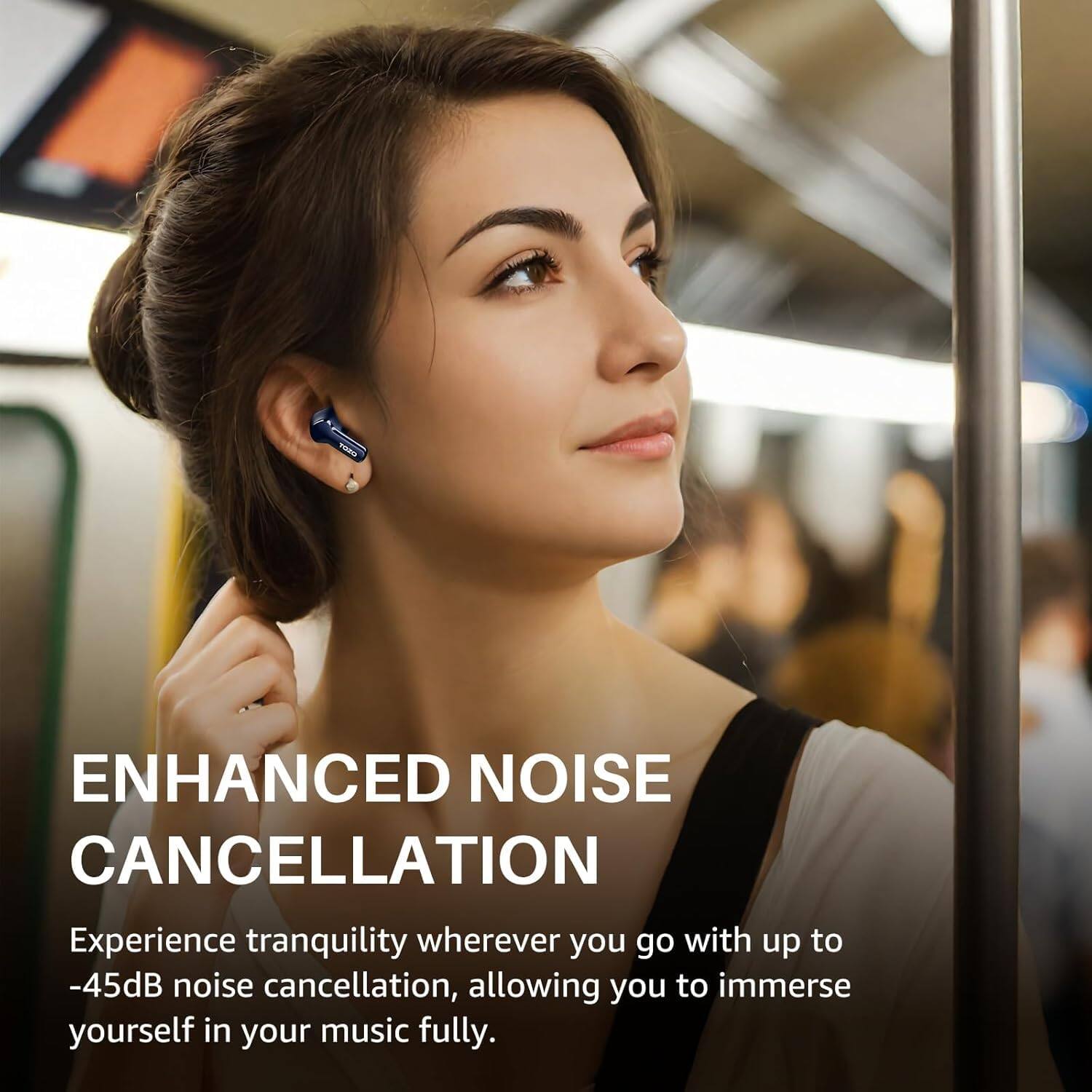 ENHANCED NOISE CANCELLATION

Experience tranquility wherever you go with up to -45dB noise cancellation, allowing you to immerse yourself in your music fully.