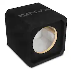 Front. NVX - NE81S Single 8" Sealed 3/4" MDF Subwoofer Enclosure.