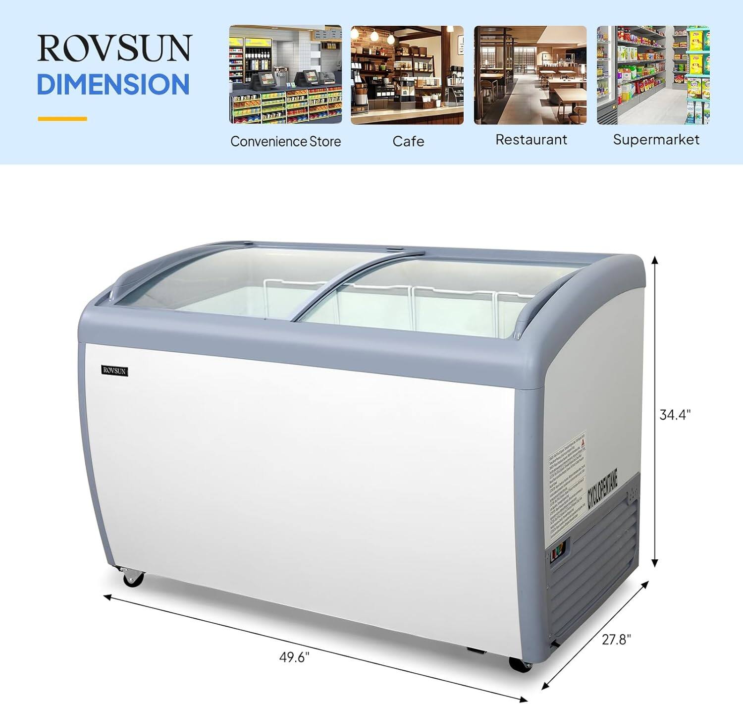 ROVSUN DIMENSION  
Convenience Store Cafe Restaurant Supermarket  
AWSN  
34.4" DIOERO LE 49.6" 27.8"