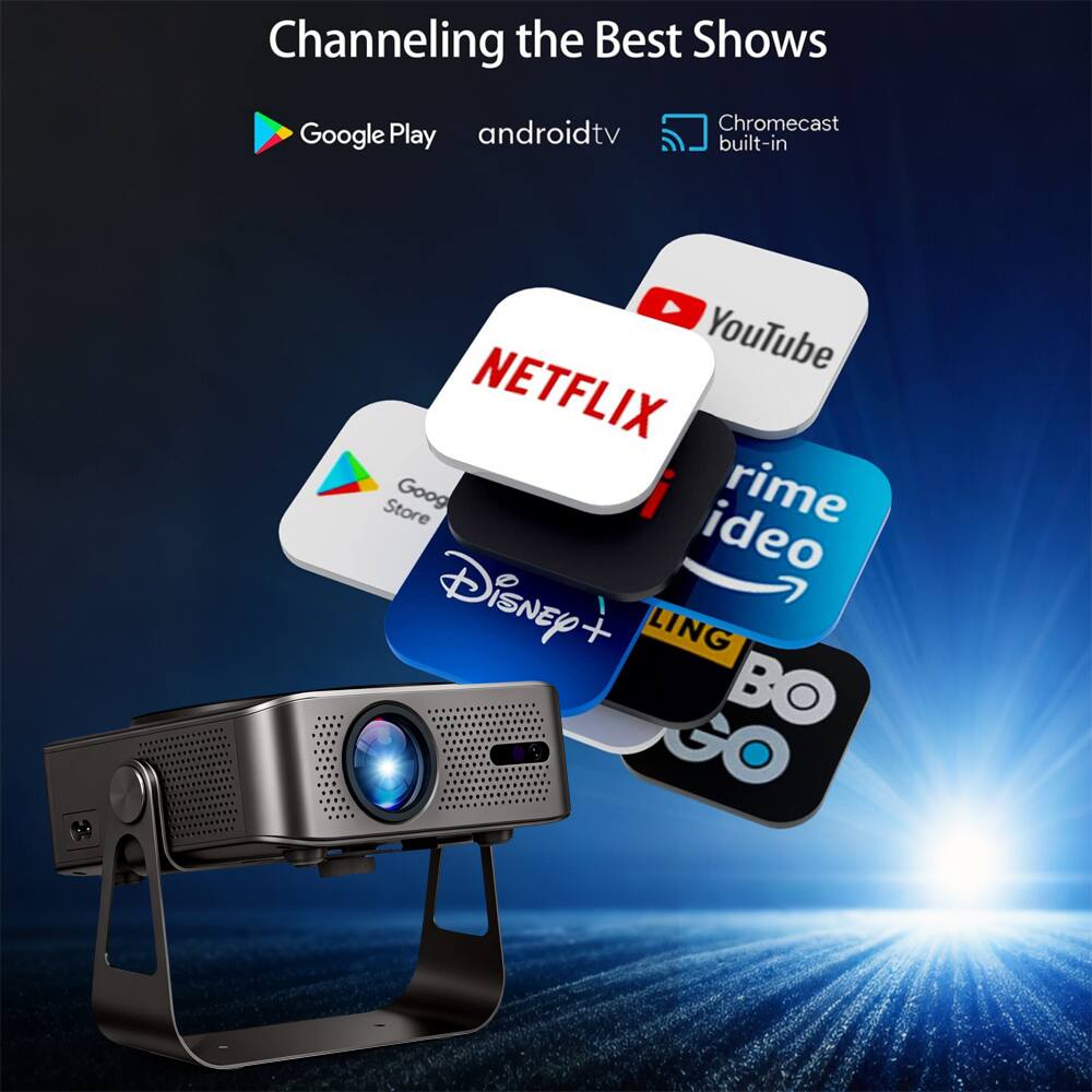 Channeling the Best Shows

Google Play androidtv
Chromecast built-in

YouTube NETFLIX
Google Store
Disney+
Prime Video
HBO GO