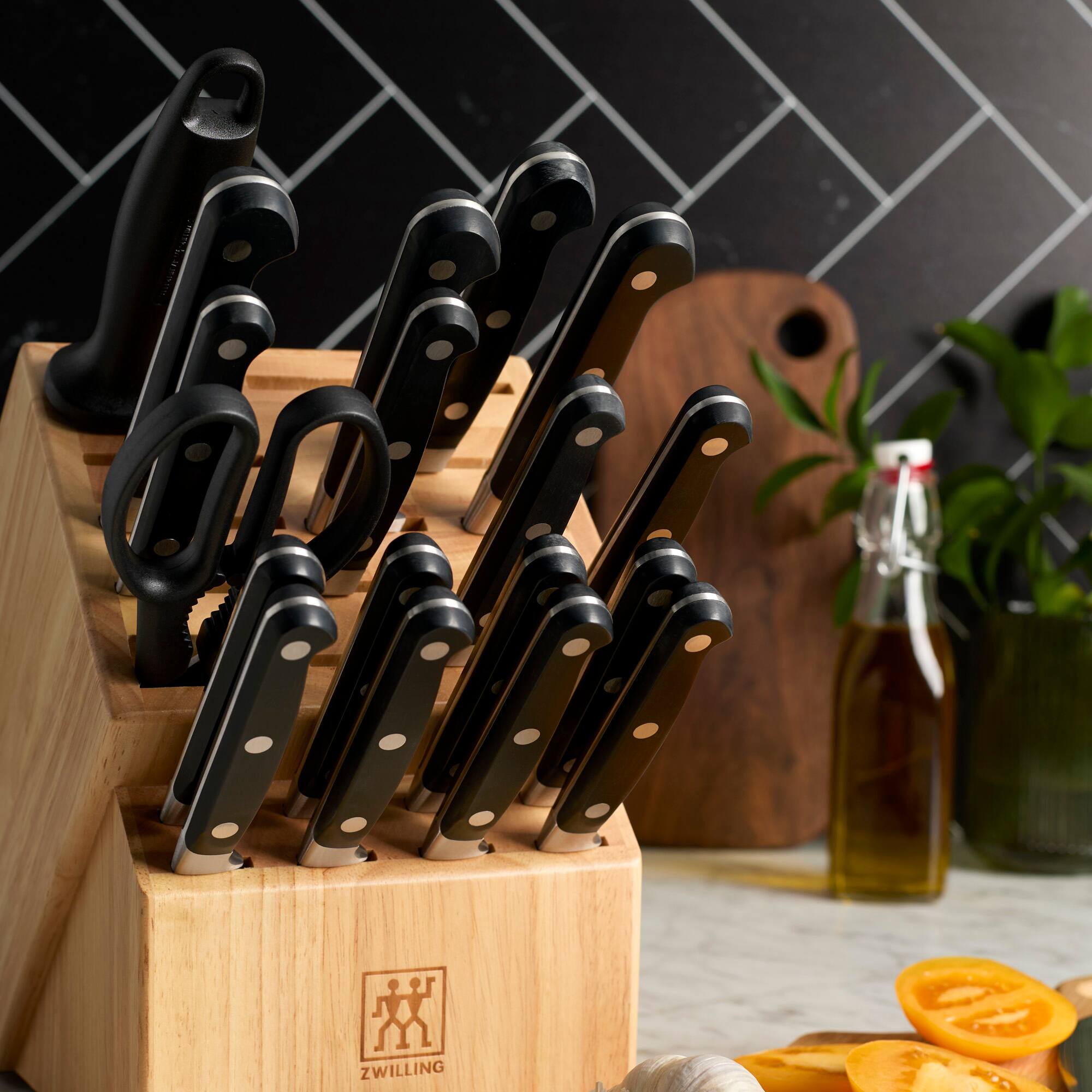 Alt View 3. ZWILLING - ZWILLING Professional "S" 20-pc Knife Block Set - Black.