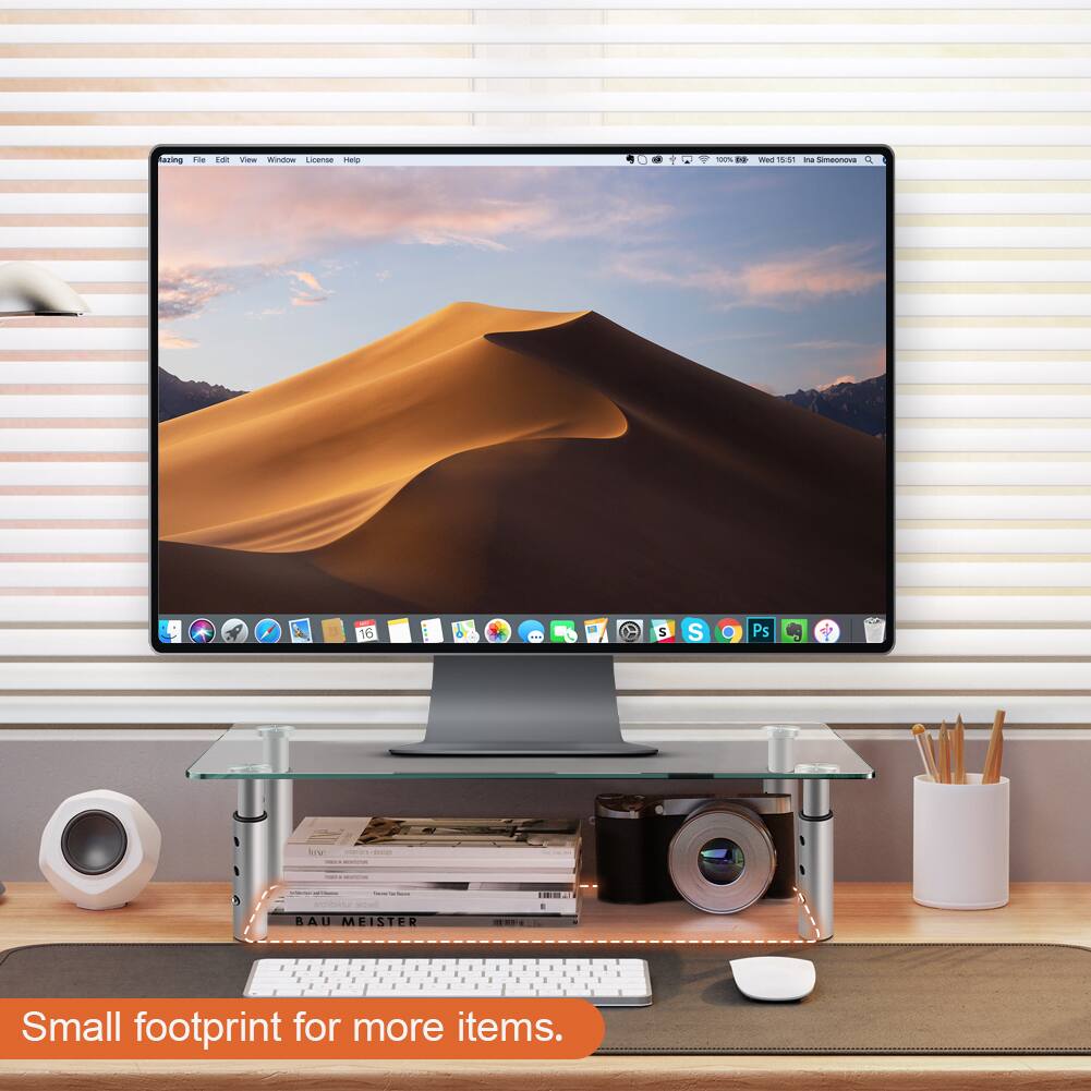 Small footprint for more items.