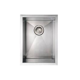 Whitehaus - Noah's Collection Brushed Stainless Steel Commercial Single Bowl Undermount Sink - Silver