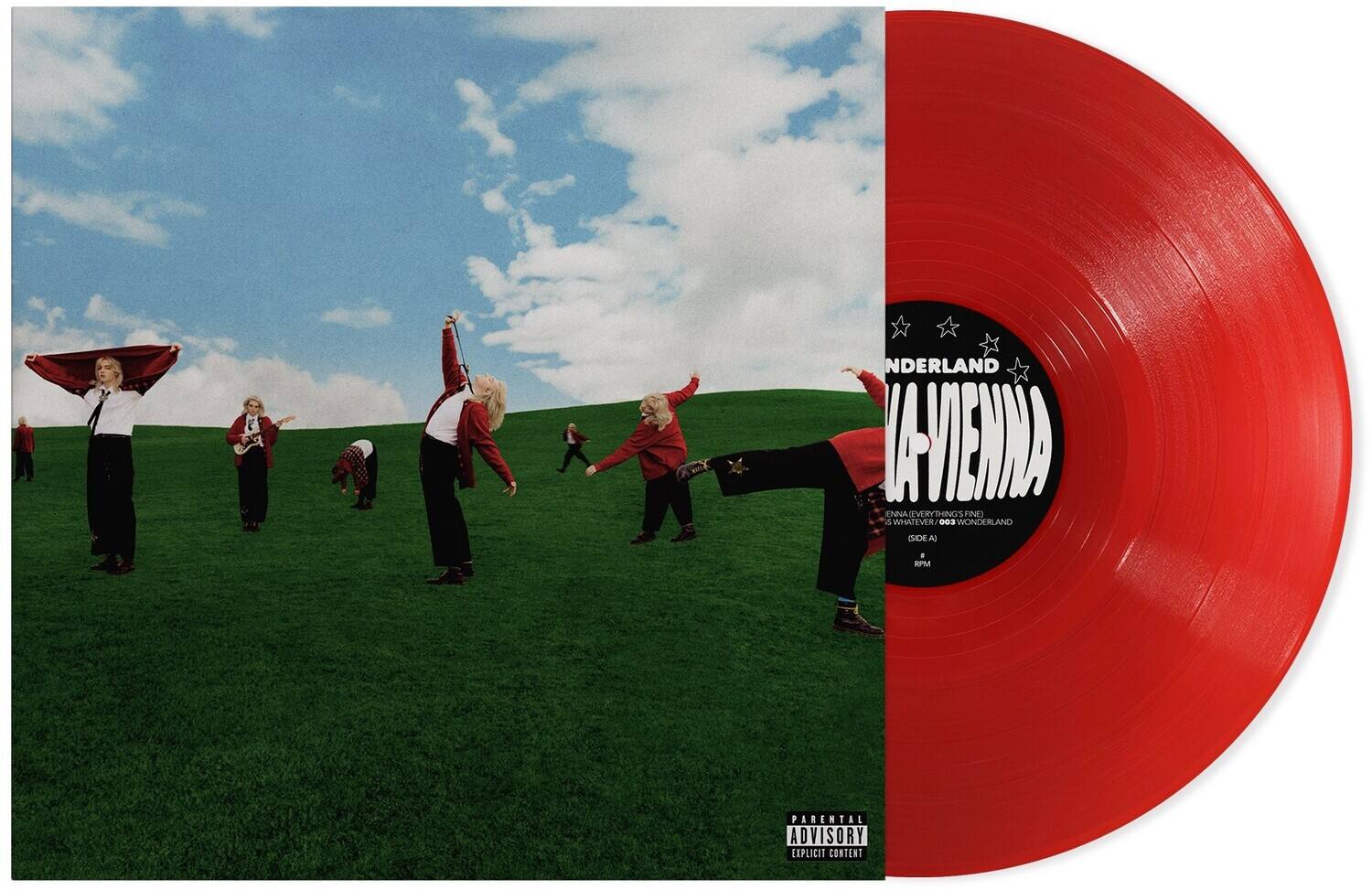 **Album Cover:**

- **Title:** Wonderland
- **Artist:** Jenna
- **Track:** Everything's End
- **Label:** Wonderland
- **Side:** A
- **Time:** 8:03 PM
- **Parental Advisory:** Explicit Content

**Vinyl Label:**

- **Title:** Wonderland
- **Artist:** Jenna
- **Track:** Everything's End
- **Label:** Wonderland
- **Side:** A
- **Time:** 8:03 PM
- **Parental Advisory:** Explicit Content