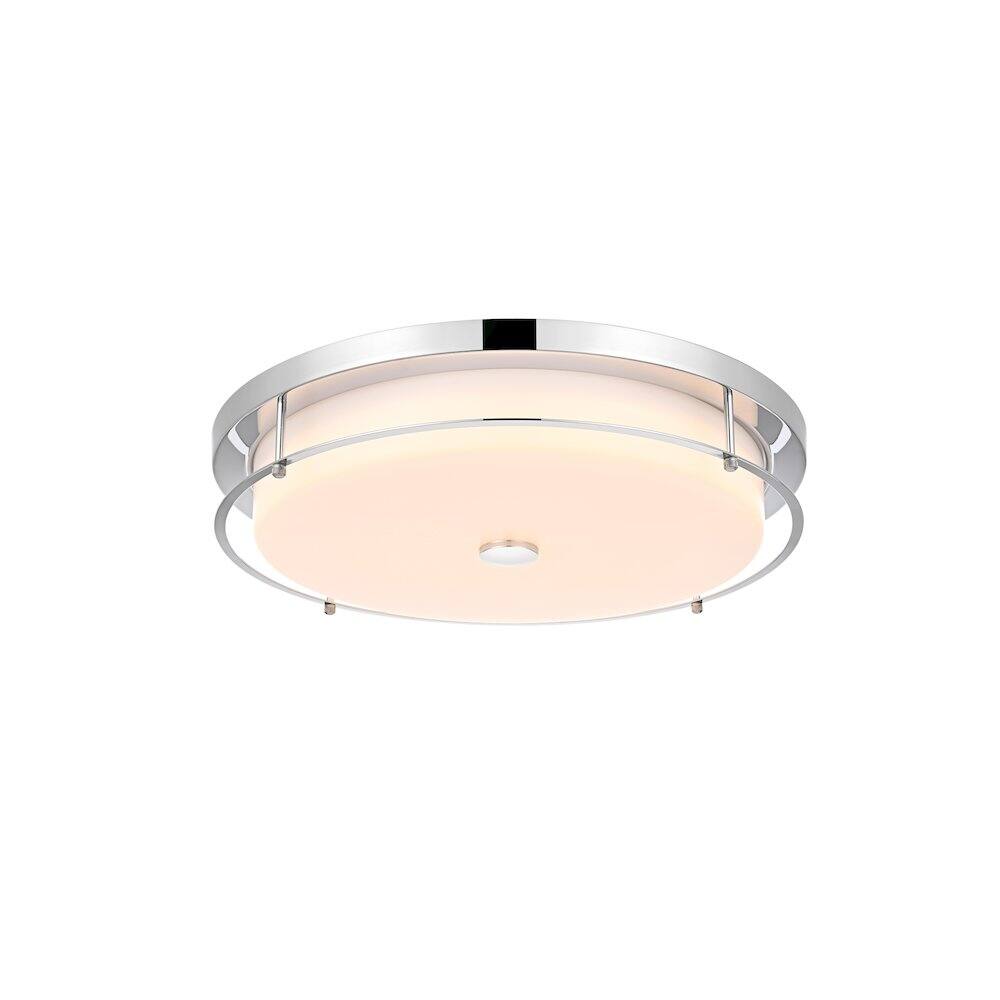 Alt View 2. Living District - Kolson 20 Inch Led Flush Mount Ceiling Light In Chrome - Chrome.