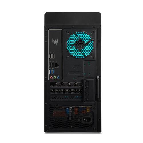 Back. Acer - Predator Orion 3000 Gaming Desktop PO3-650-UR17 Core i7 16GB RAM 1TB SSD NVIDIA GeForce RTX 4070 - Black.